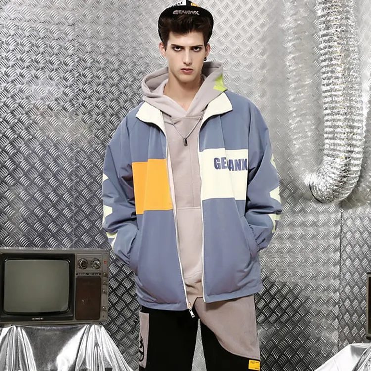 GENANX Jacket Fall Unisex Multicolor Patchwork-4