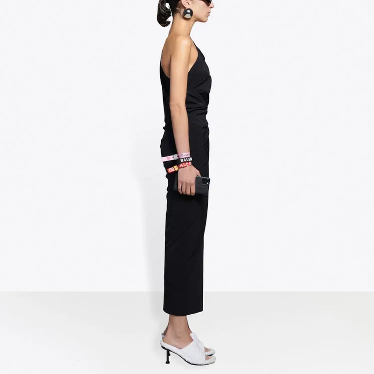 Balenciaga One Shoulder Body Wrap Dress-3