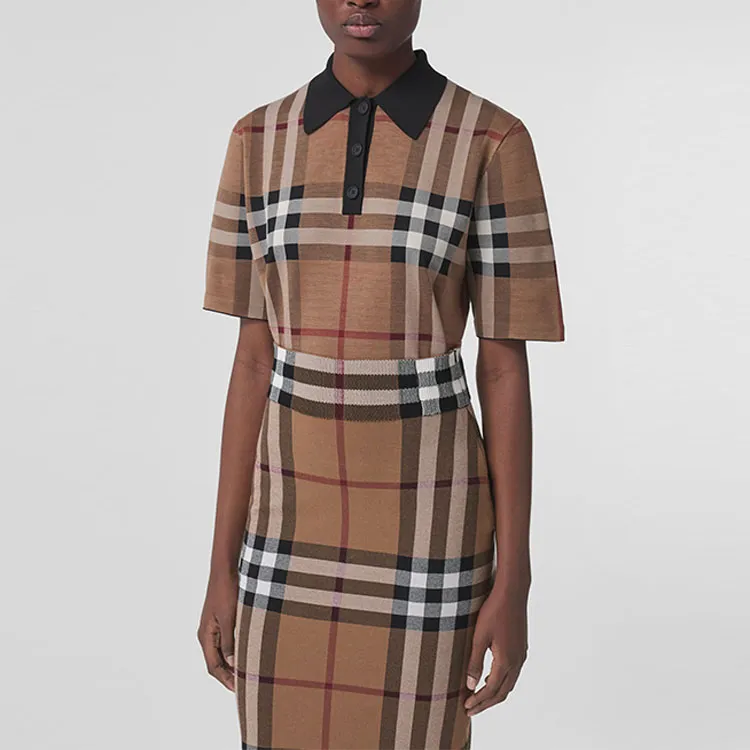 Burberry Check Polo Brown Check-3