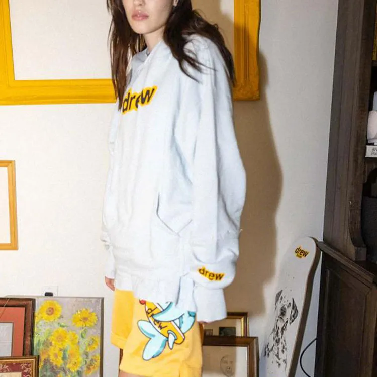 Drew House Letter Logo Series Sweatshirts Unisex Light Blue-11