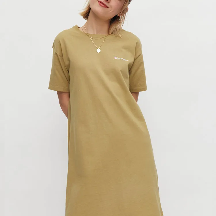 Champion Crew Neck Loose Fit Short Sleeved Dress Japan Version Women's-11