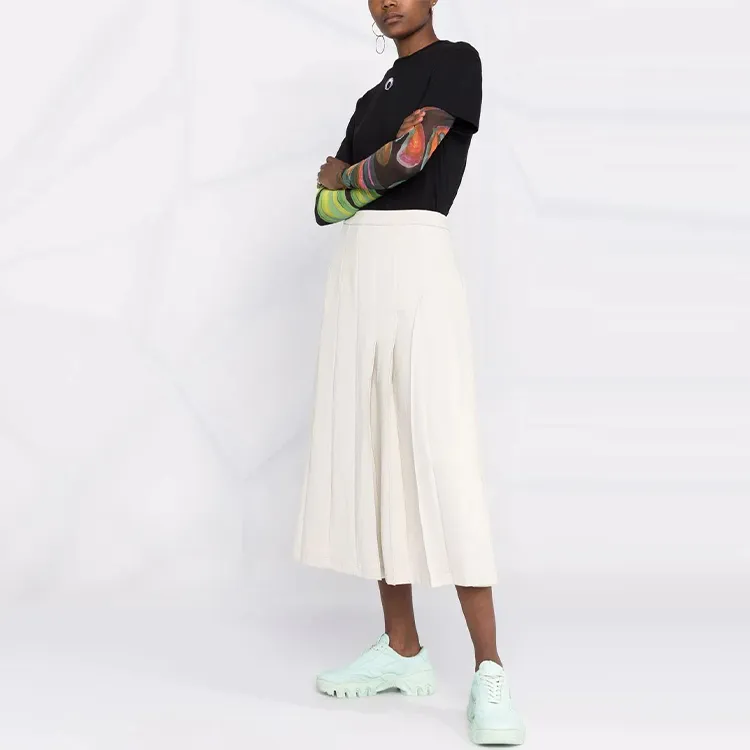 Y 3 Casual Long Skirts Women's White-3