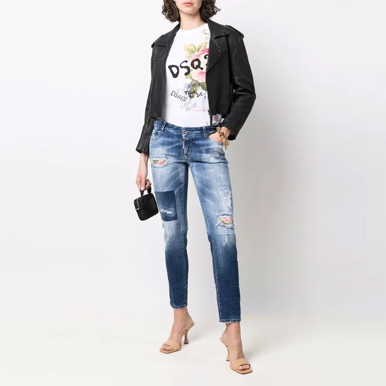 DSQUARED2 Jennifer Low rise Skinny Jeans-1