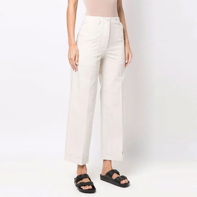 Moncler Logo Patch Straight Leg Pants-1