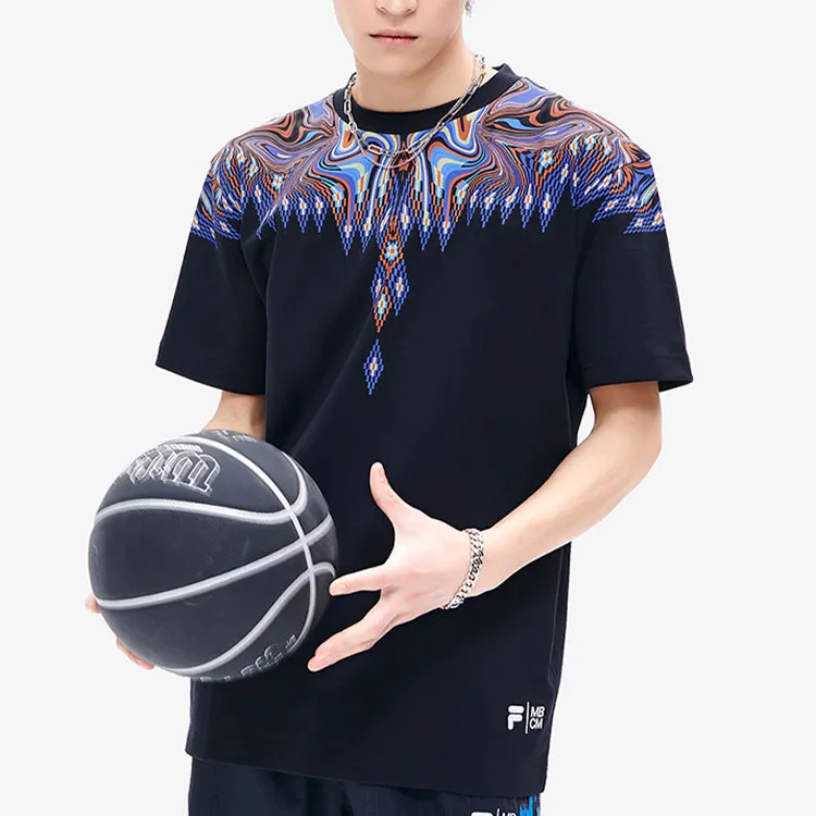 FILA FUSION x MARCELO BURLON COUNTY OF MILAN SS22 T Shirt Unisex Pitch Black-3