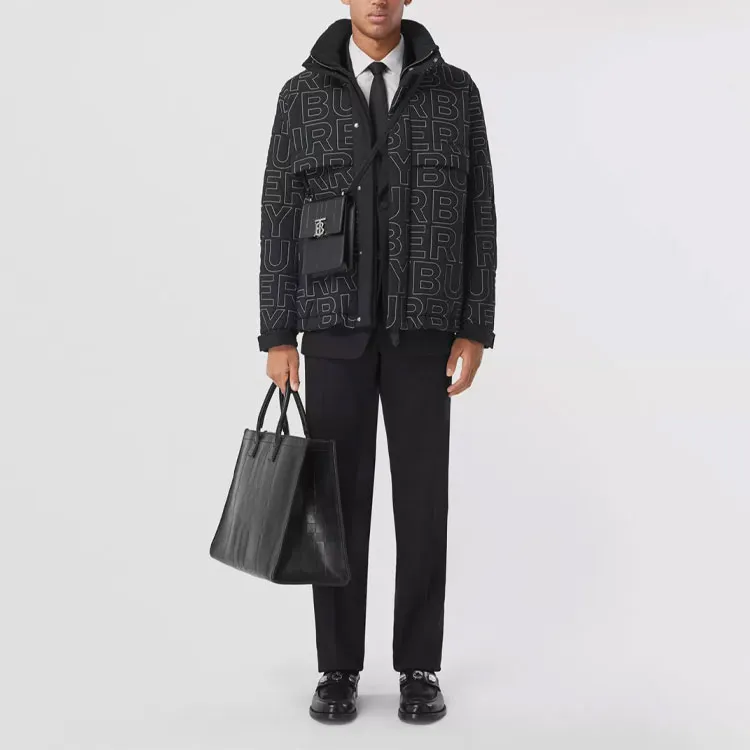 Burberry Embroidered Logo Packaway Jacket-1