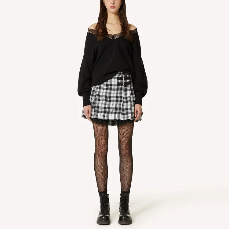 RED VALENTINO Casual Short Skirts Women's Black-1