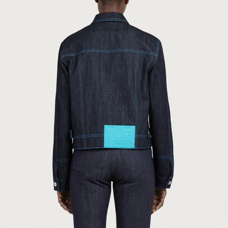 Ferragamo Denim Jackets Women's Blue-2