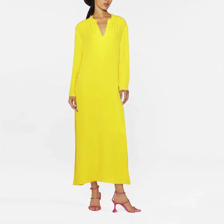 Valentino Long-Sleeved Dresses Women's Yellow-1