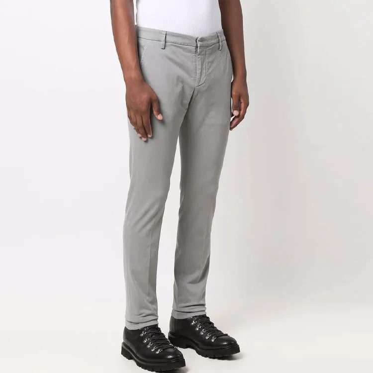 Dondup Mid Rise Slim Fit Trousers-3