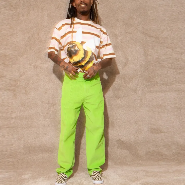 Drew House Smiley Collection T Shirts Unisex Ice Cream Stripes-4