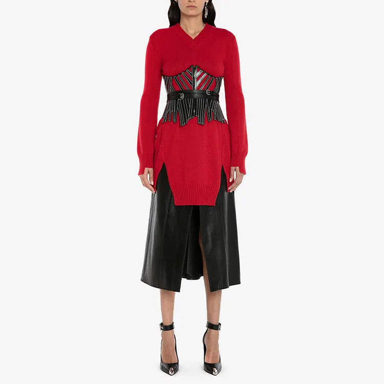 Alexander McQueen FW22 Sweater Women's Red-1