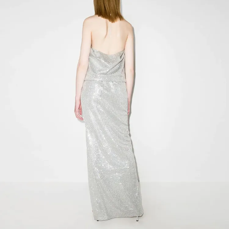 BALMAIN Sleeveless Dresses Women's Silver-2