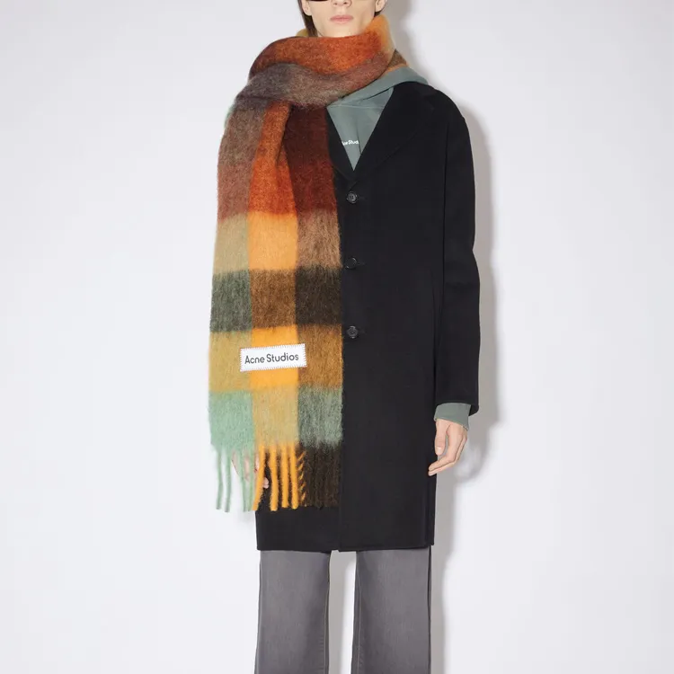 Acne Studios Checked Mohair blend Scarf-1