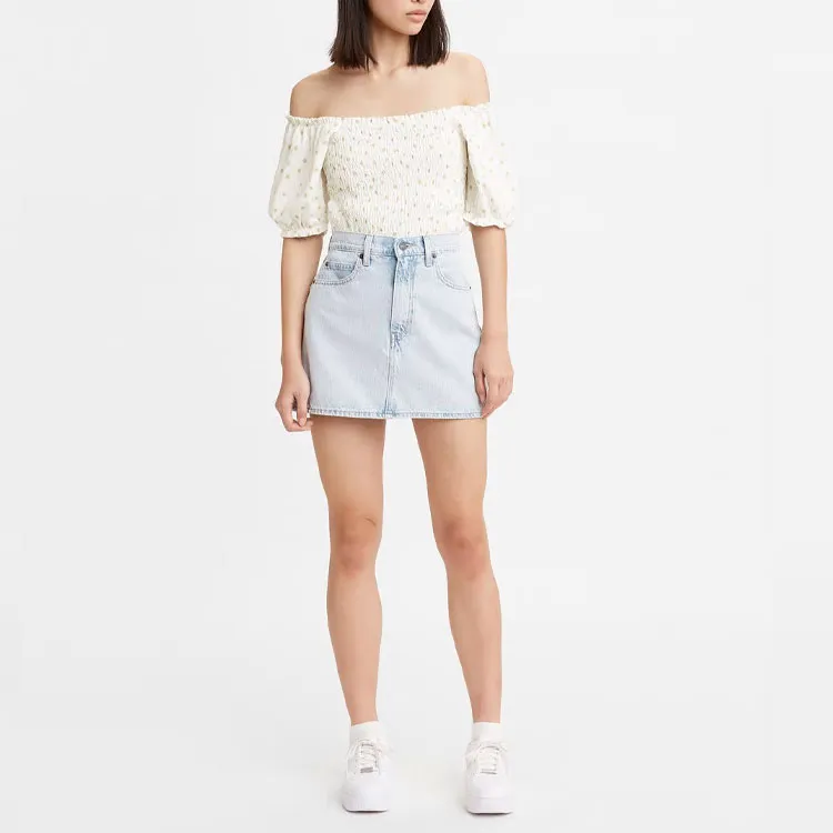 Levis Denim Short Skirts Women's Blue-3