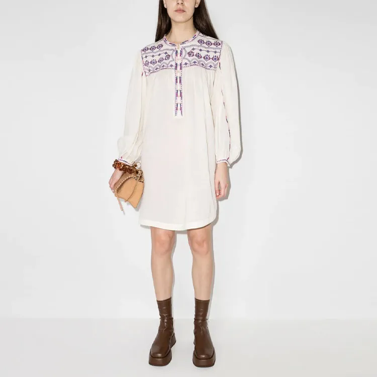ISABEL MARANT Long-Sleeved Dresses Women's White-1