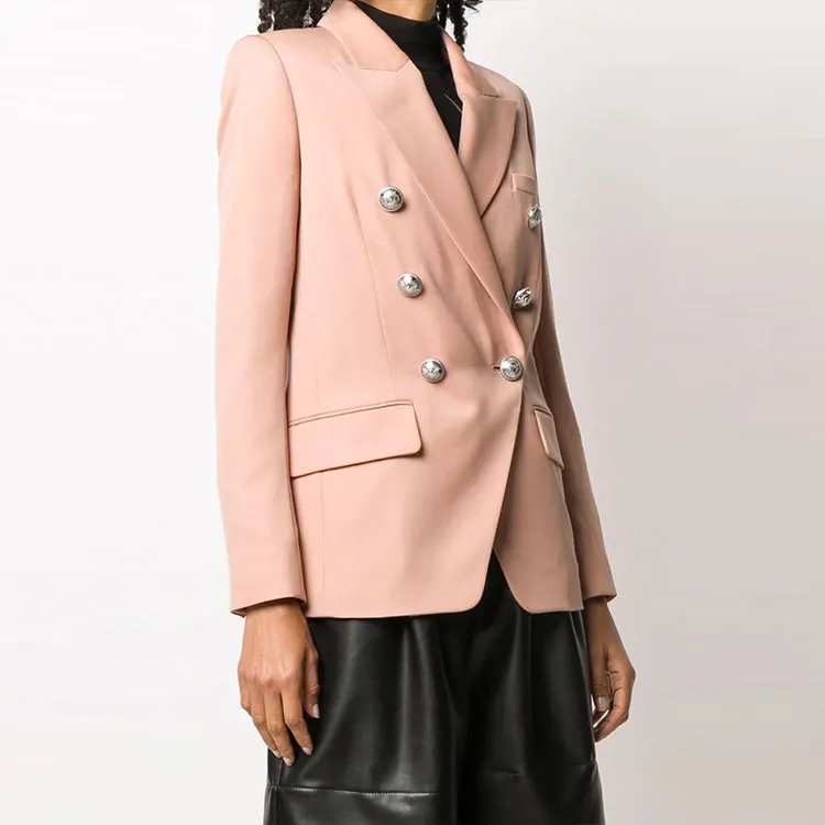 BALMAIN Business Suit Coat Women's Pink-2