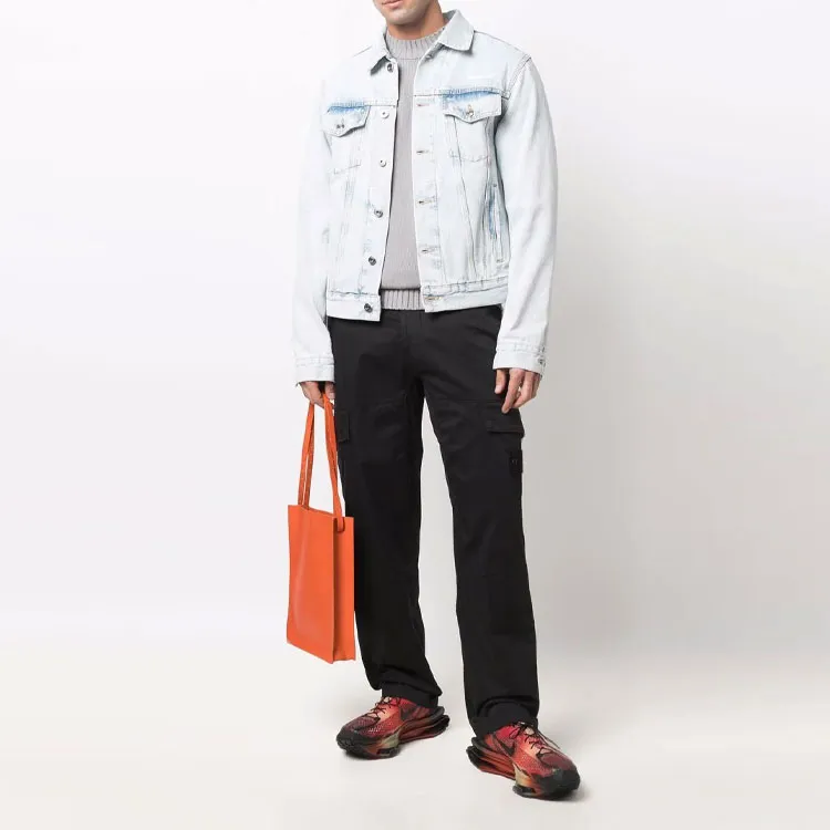 OFF WHITE SS22 Denim Jacket Fall Men's Blue-2