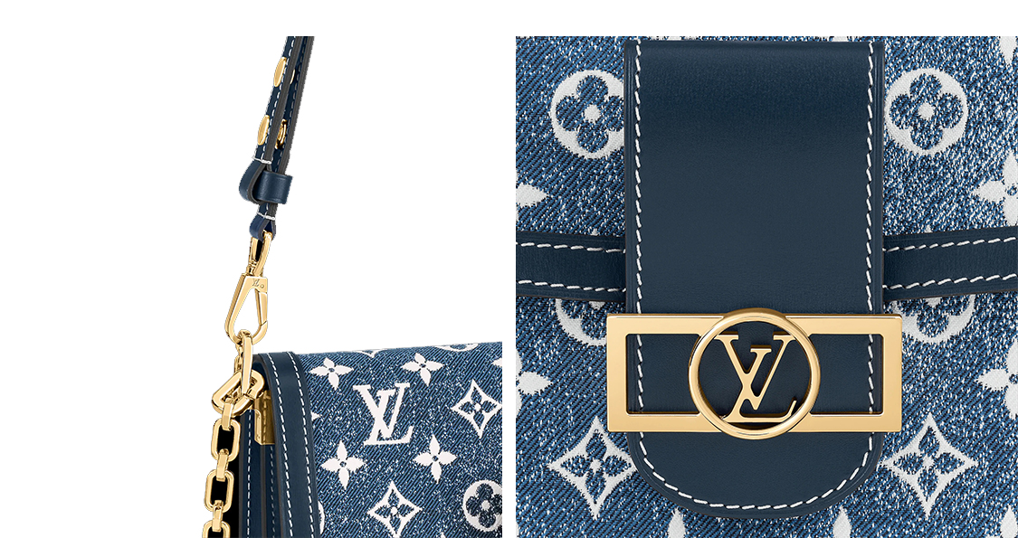 Louis Vuitton Dauphine MM バッグ Blue 送料込み Louis Vuitton Mini Dauphine denim blue GHW