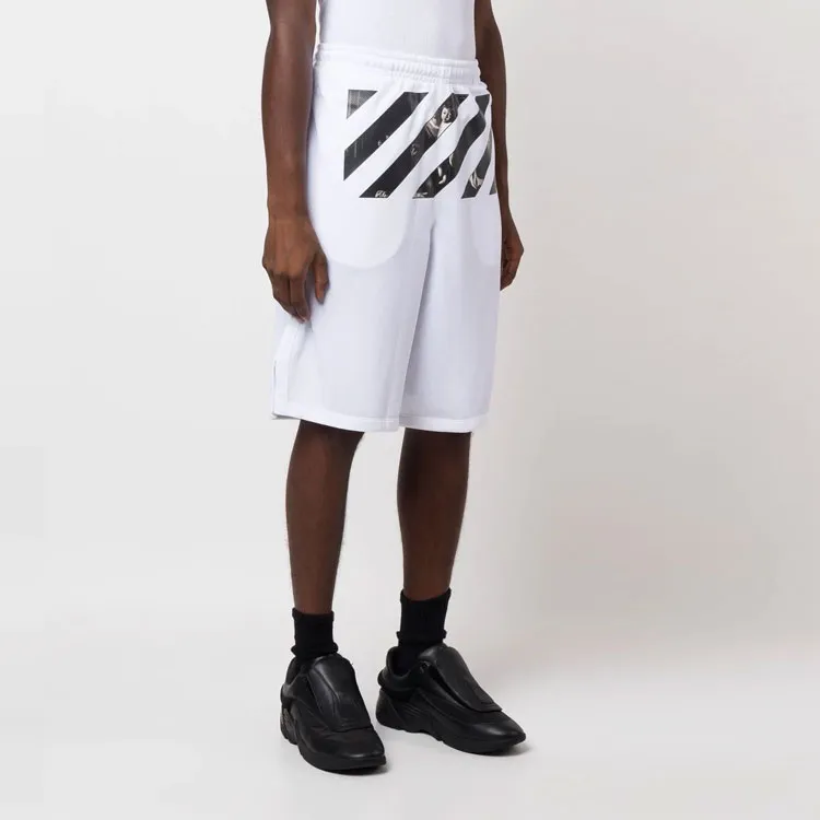 OFF-WHITE Caravaggio Diag Track Shorts-3