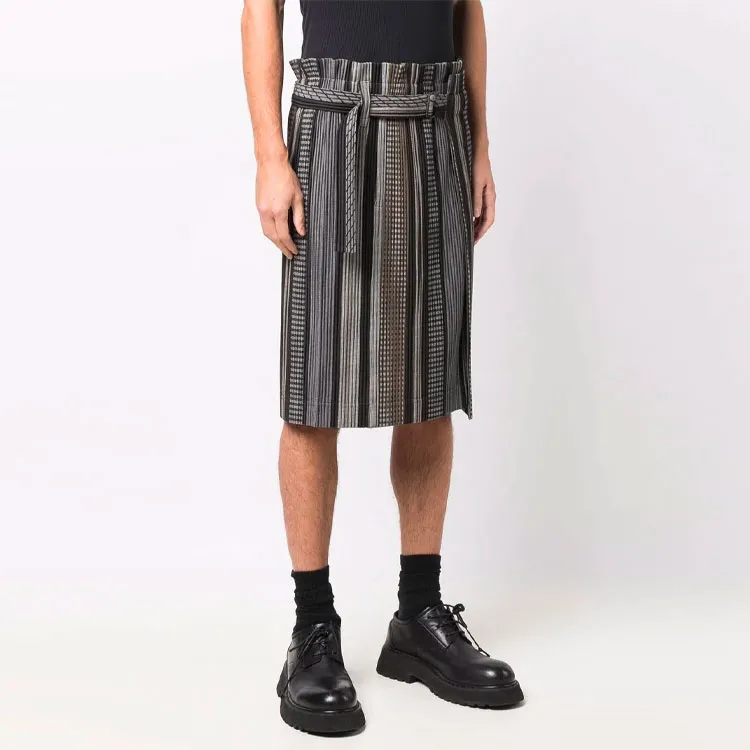 Homme Plissé Issey Miyake Casual Long Skirts Women's Gray-3