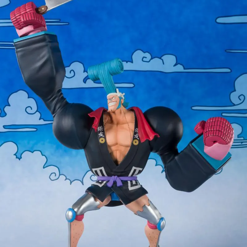 BANDAI Figuarts Zero One Piece Franky Franosuke Action Figure Navy-1
