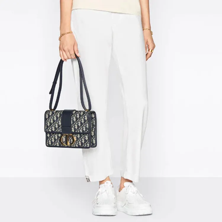 DIOR 30 Montaigne Bag Blue DIOR Oblique Jacquard-7