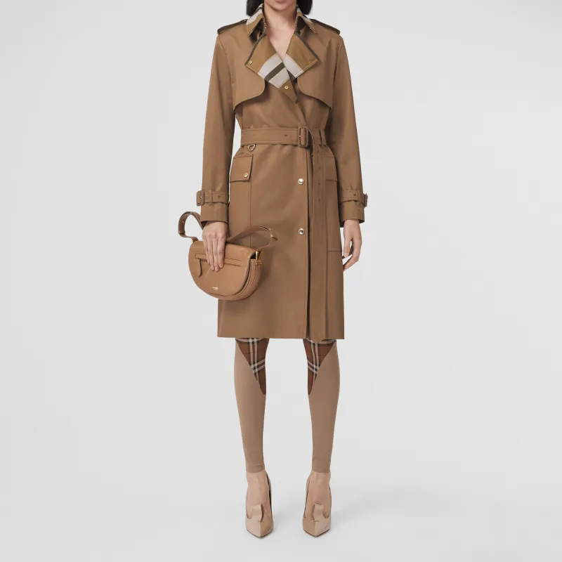 Burberry Olympia Dyed Lambskin Ellenria Half Moon Bag Portable Crossbody Bag Shoulder Bag Women's Brown-8