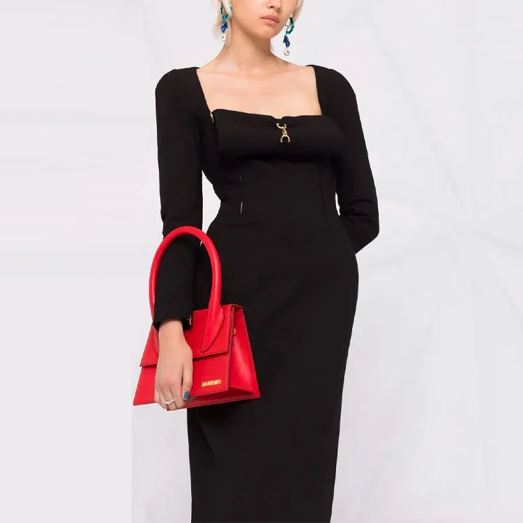 Jacquemus Long-Sleeved Dresses Women's Black-4