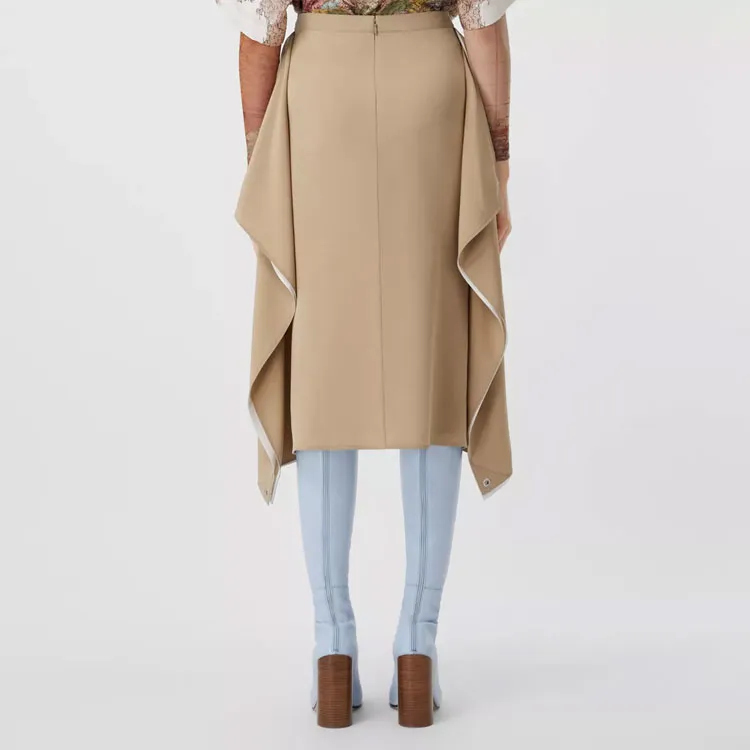 Burberry Casual Long Skirts Women's Soft Yellow Umber-2