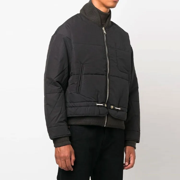 DIESEL Front Zip Padded Bomber Jacket-4