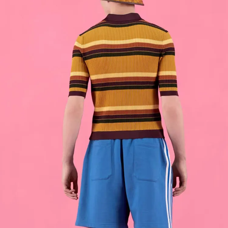 GUCCI X Adidas Striped Polo-3