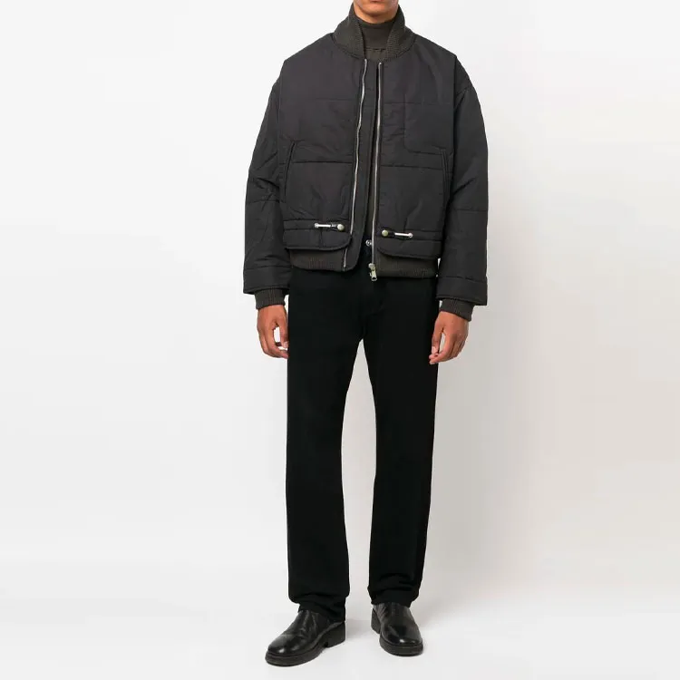 DIESEL Front Zip Padded Bomber Jacket-2