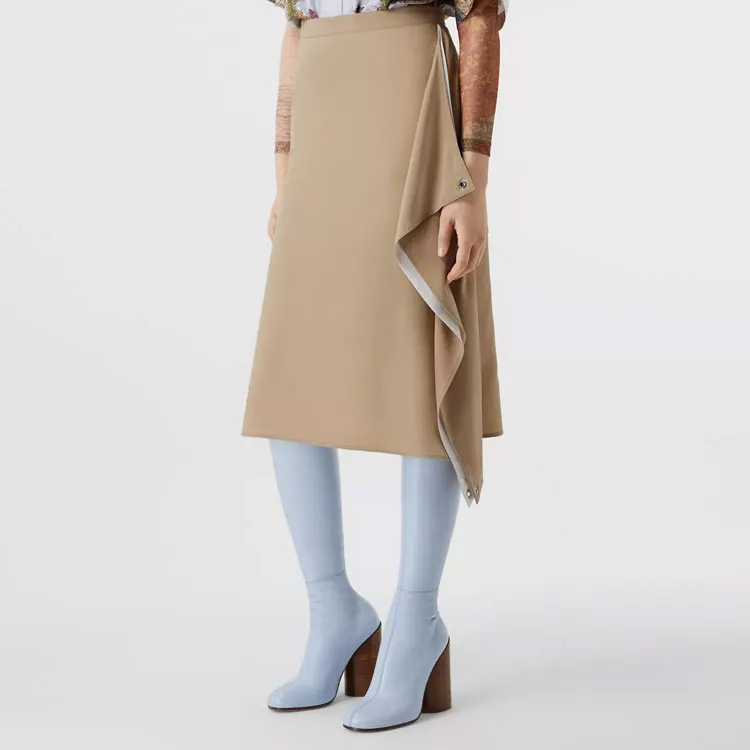 Burberry Casual Long Skirts Women's Soft Yellow Umber-3