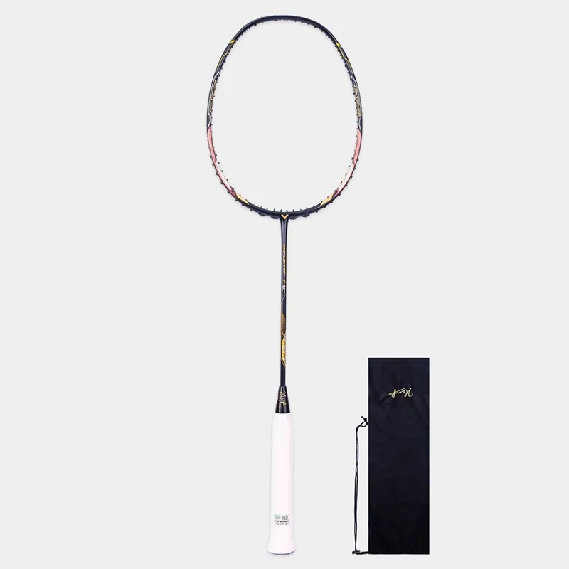 VICTOR TK F Set Full Carbon Badminton Rackets Professional Unisex Single Racket Black Gold-2