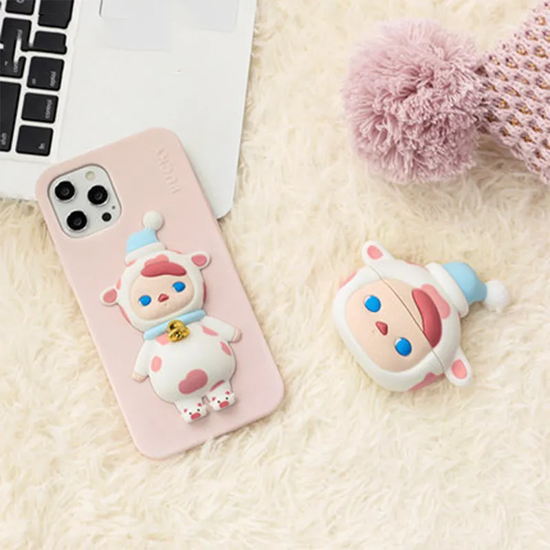 POP MART Silicone Material Phone Cases Compatible With IPhone 12/12 PRO Cute Style-1