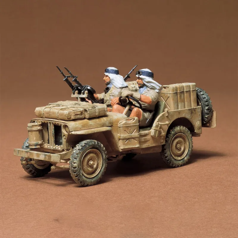 Tamiya 1/35 Military Model SAS Paratrooper Jeep Model Kits Desert Edition-1