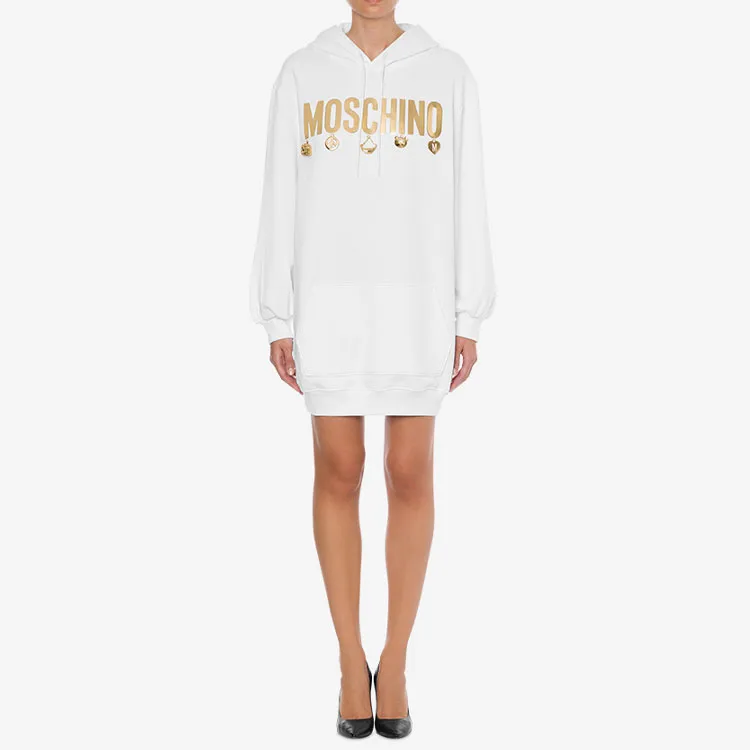 MOSCHINO Long Sleeved Dresses Women's White-1