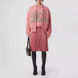 Burberry Pleated Panel Grain De Poudre Shorts 'Rosy Pink'
