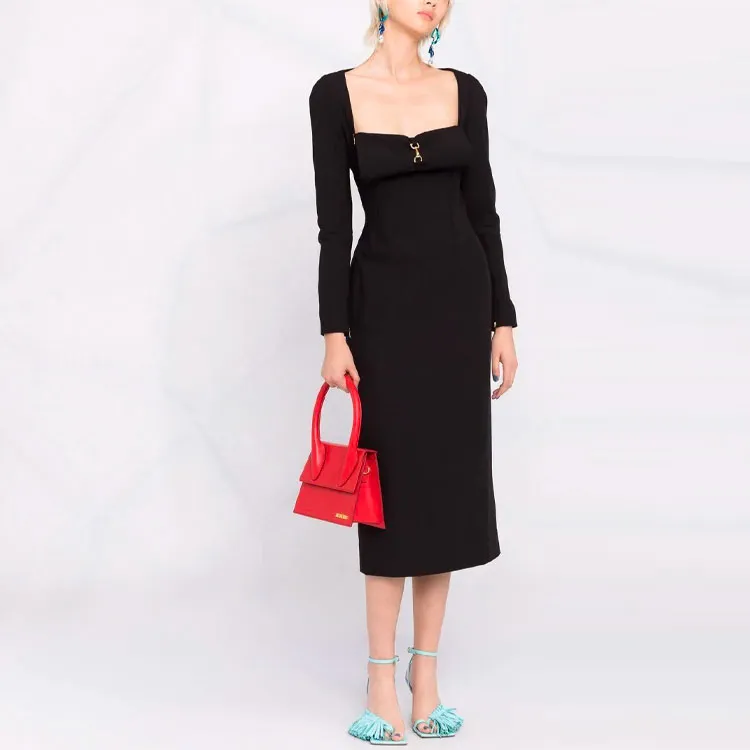 Jacquemus Long-Sleeved Dresses Women's Black-1