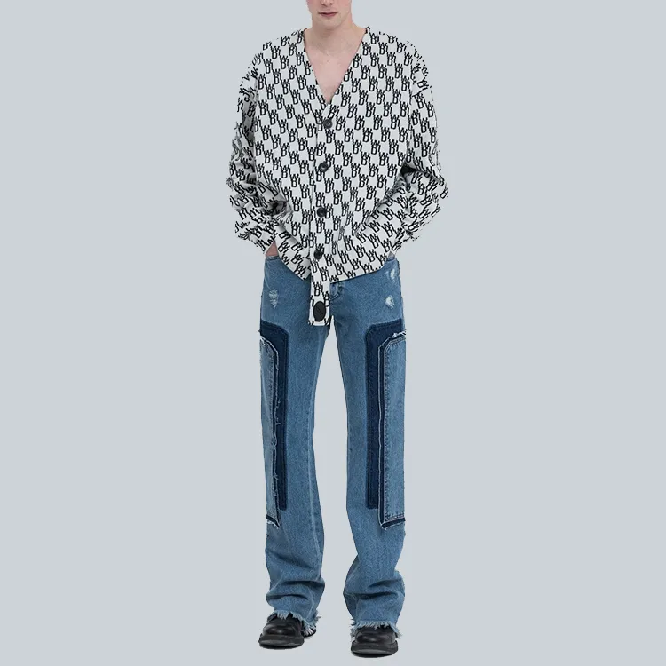 WE11DONE Logo-knit Button-up Cardigan-2