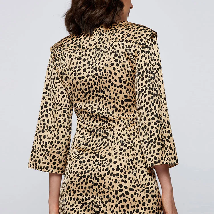 HUGO BOSS Long Sleeved Dresses Women's Brown-3