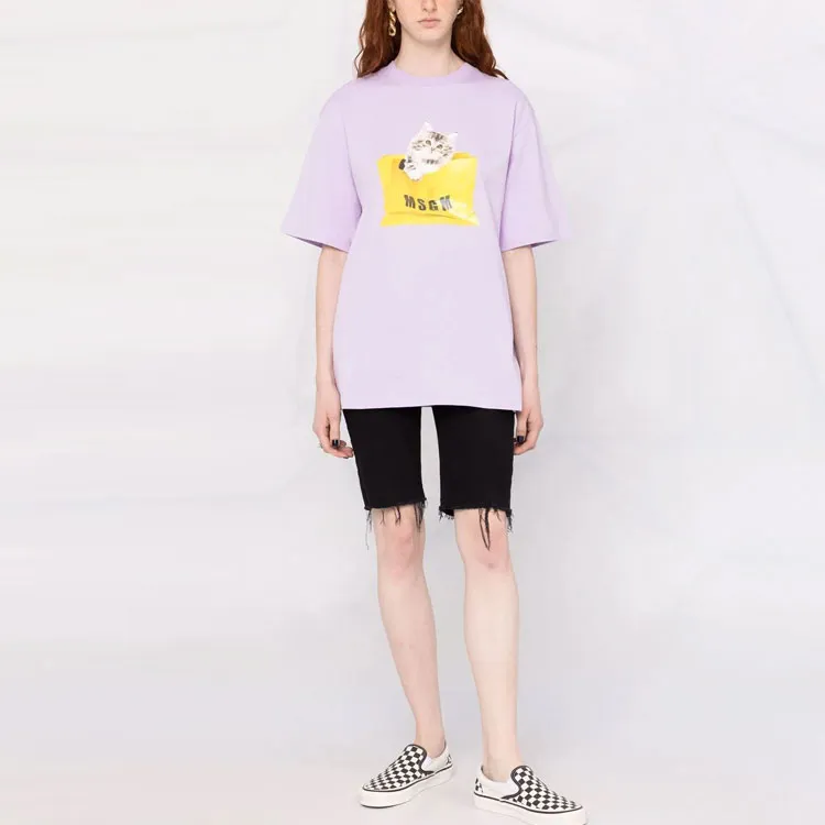 MSGM T Shirts Women's Purple-1