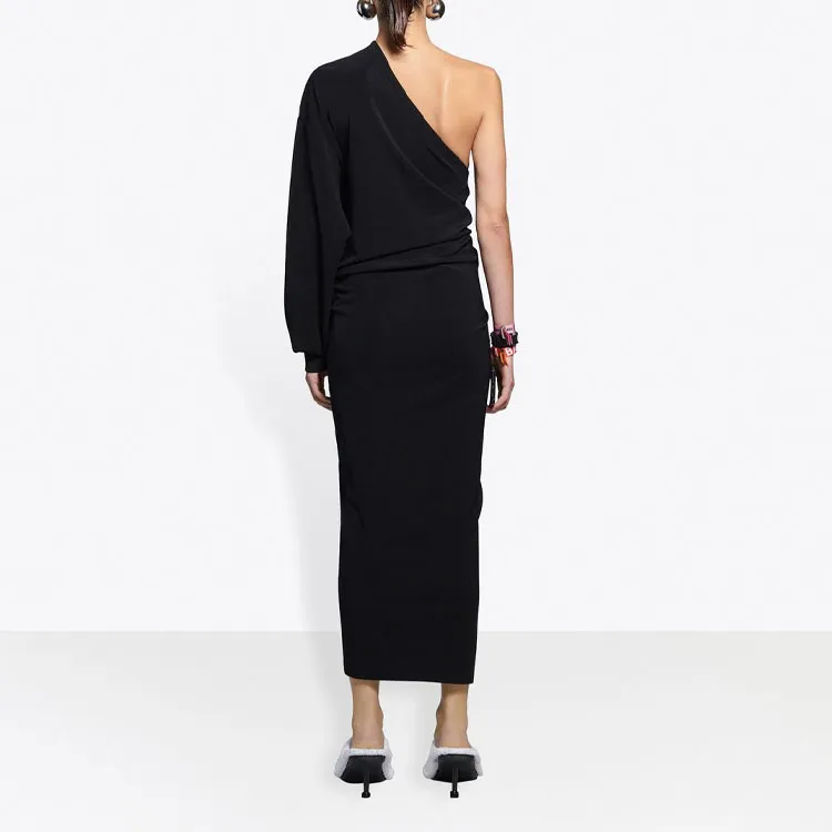 Balenciaga One Shoulder Body Wrap Dress-4