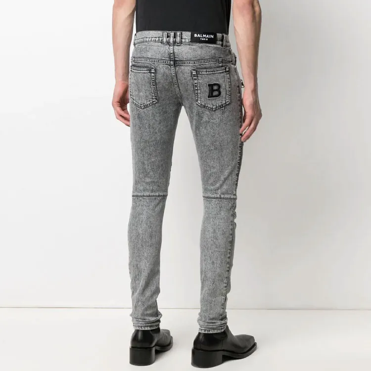 BALMAIN Jeans Men Gray-3