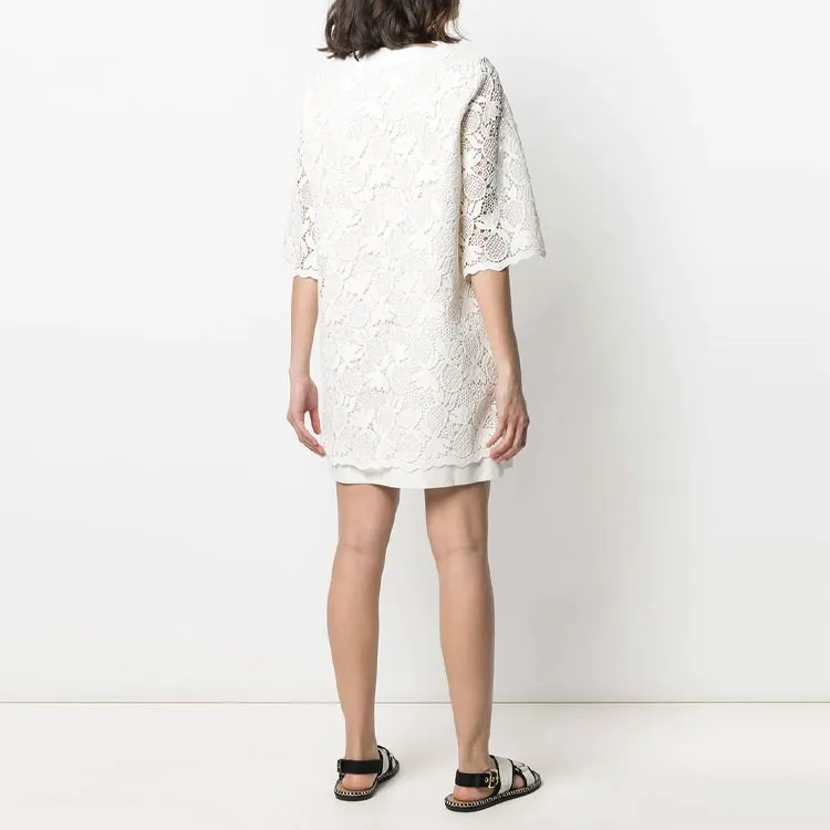 See By Chloe Long-Sleeved Dresses Women's White-2