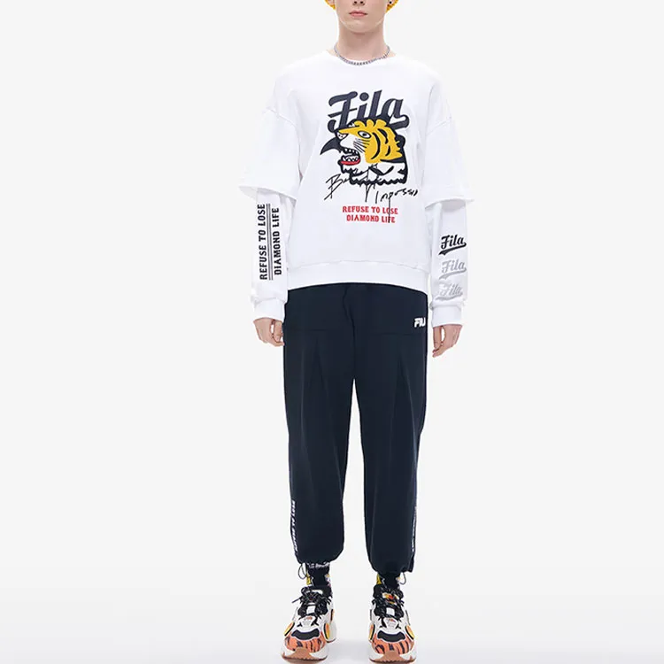 FILA FUSION BASEBALL Series Sweatshirts Men White-7