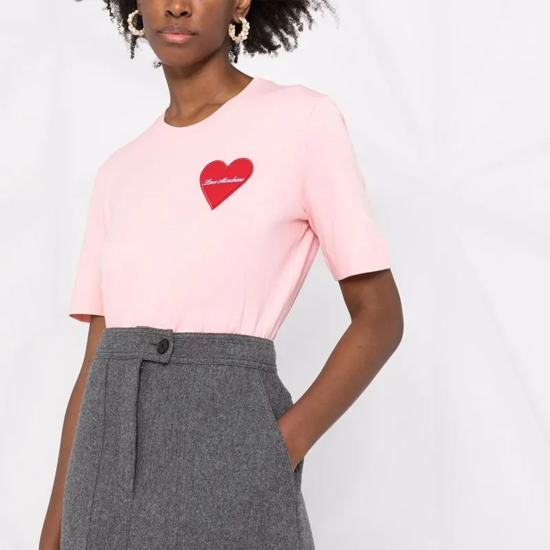 LOVE MOSCHINO T Shirts Women's Pink-4