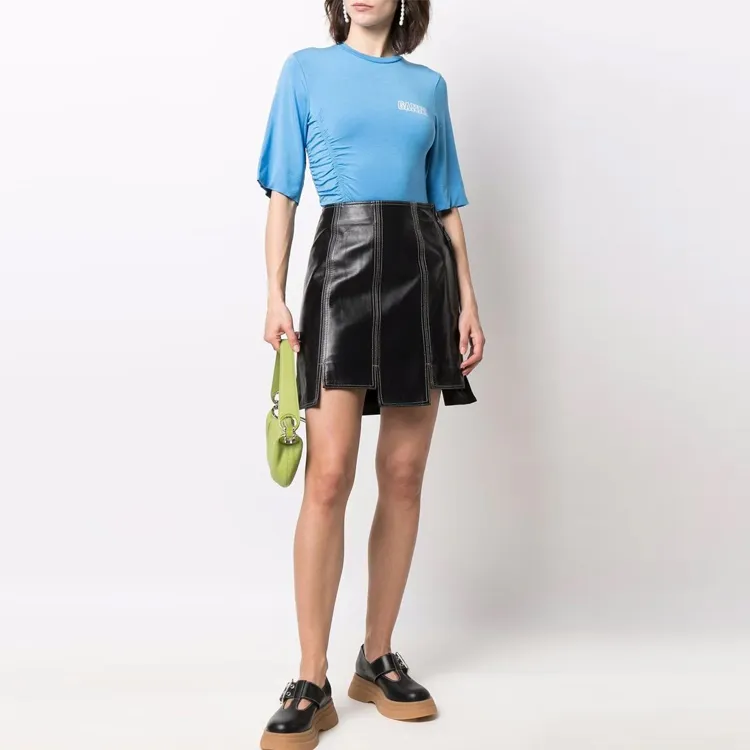 GANNI T-Shirts Women's Blue-3
