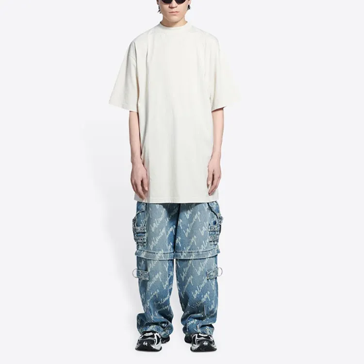 Balenciaga Back Hem Long Boxy Fit T Shirt-2